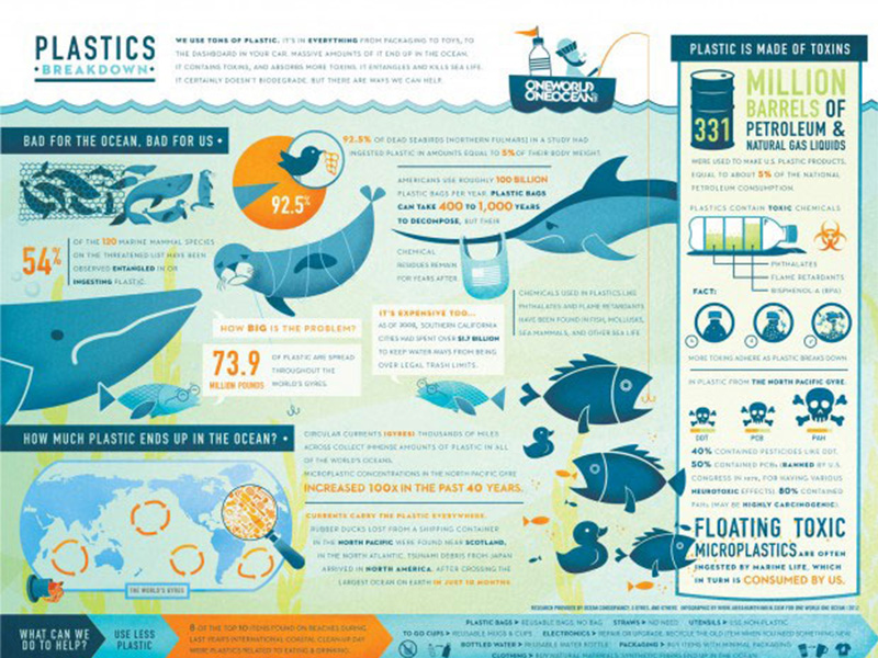 Infographic Plastic in de oceaan 