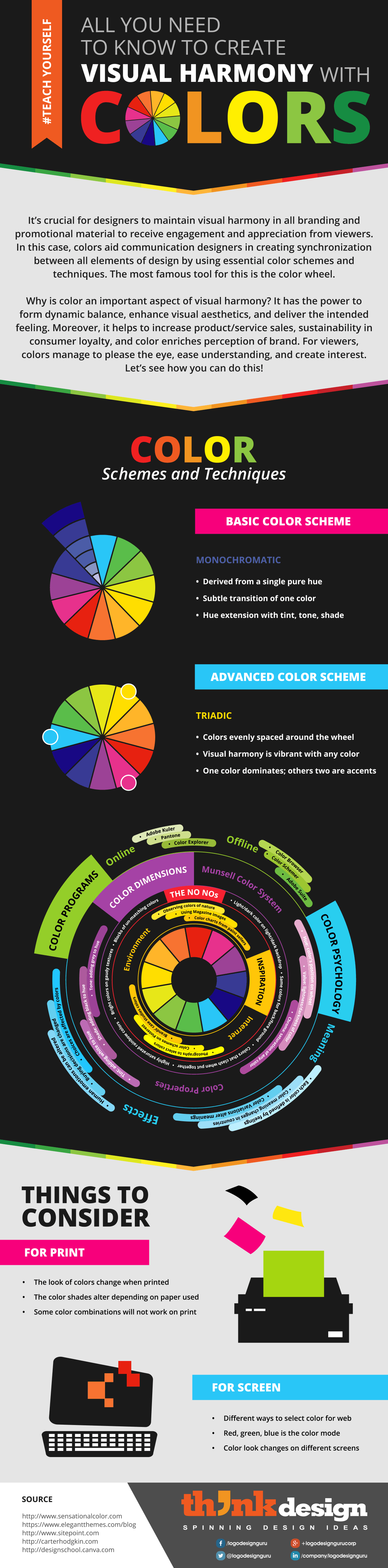 Infographic Kleuren, alles over het creeren van harmonie 