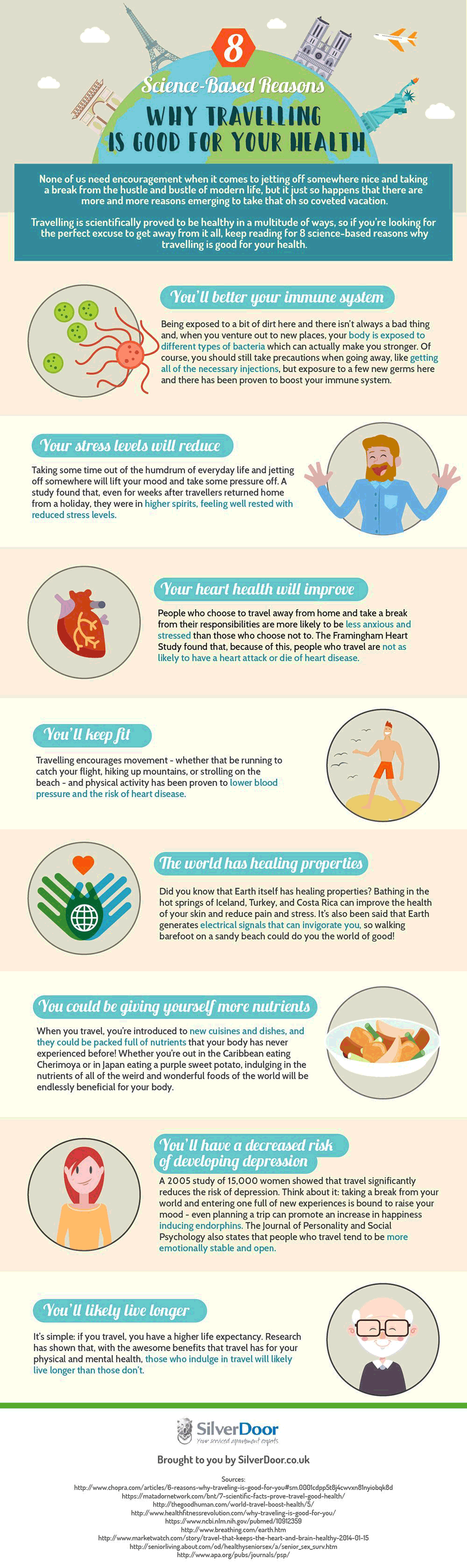 Infographic Reizen is goed voor je gezondheid 