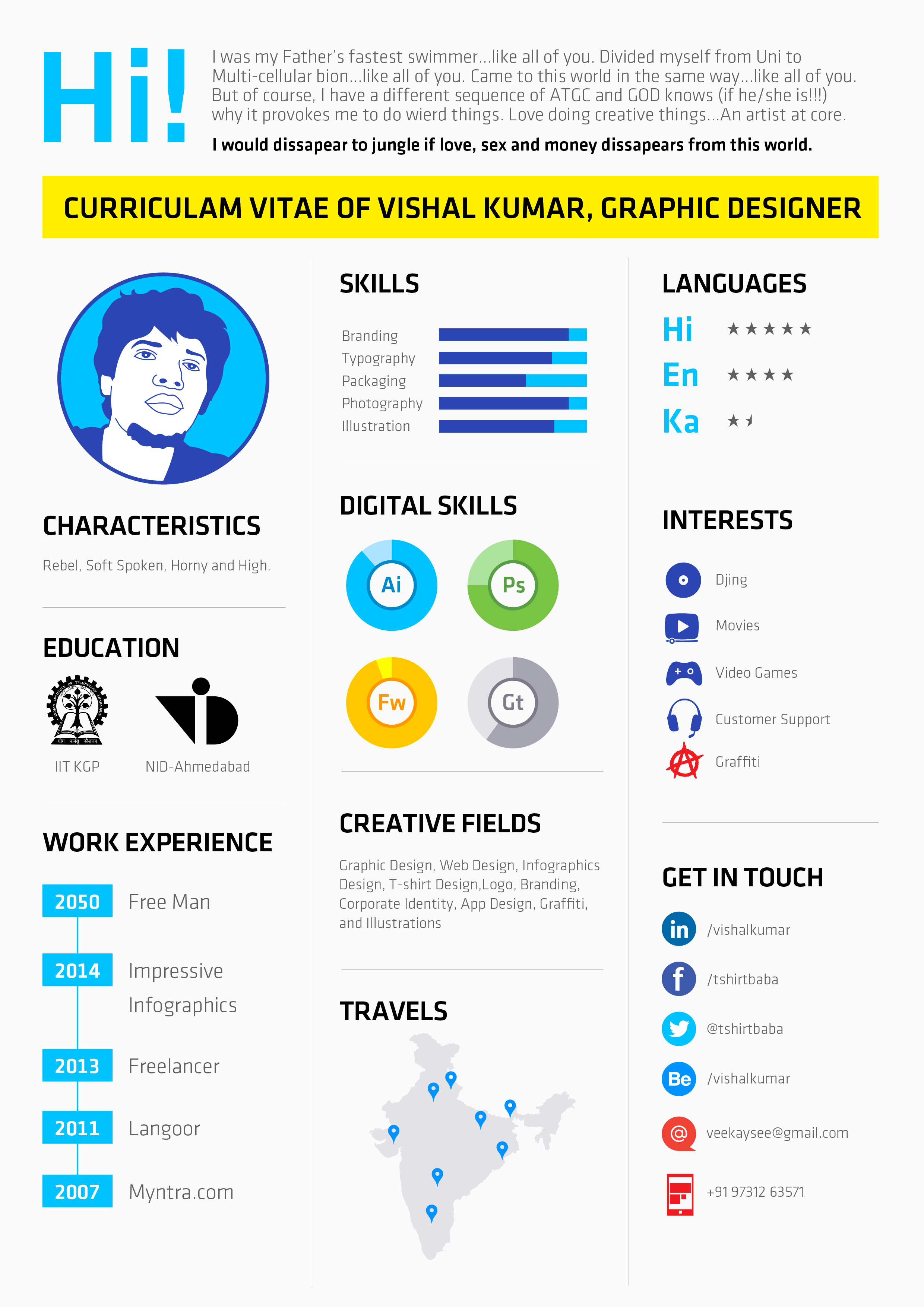 Infographic cv van Vishal 