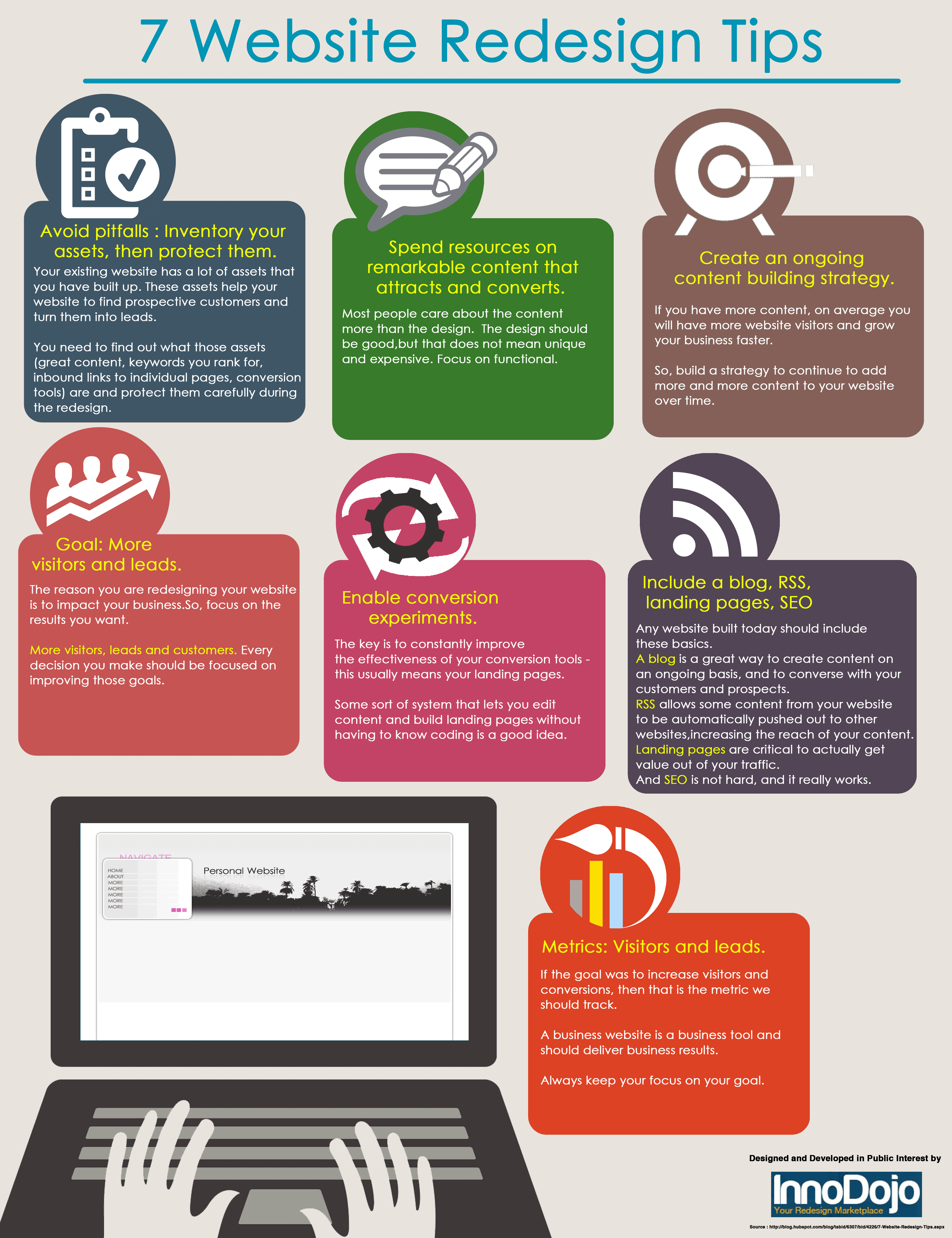 Infographic 7 tips: Zo verbeter je je website 