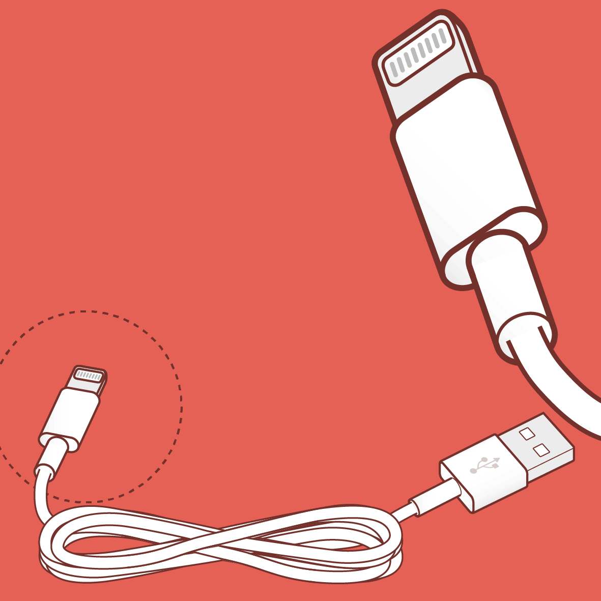 Apple iPhone manual infographic Connecting-cable