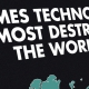 Thumbnail voor een infographic over de verschillende keren dat de wereld bijna vernietigd was door technologie.