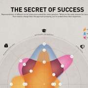 Thumbnail van infrographic waarin staat hoe de verschillende klasse denken wat het geheim van succes is