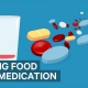 Infographic over welk eten je niet mag combineren met medicijnen