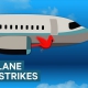 Infographic over wat er gebeurd wanneer een vogel in de motor van een vliegtuig komt